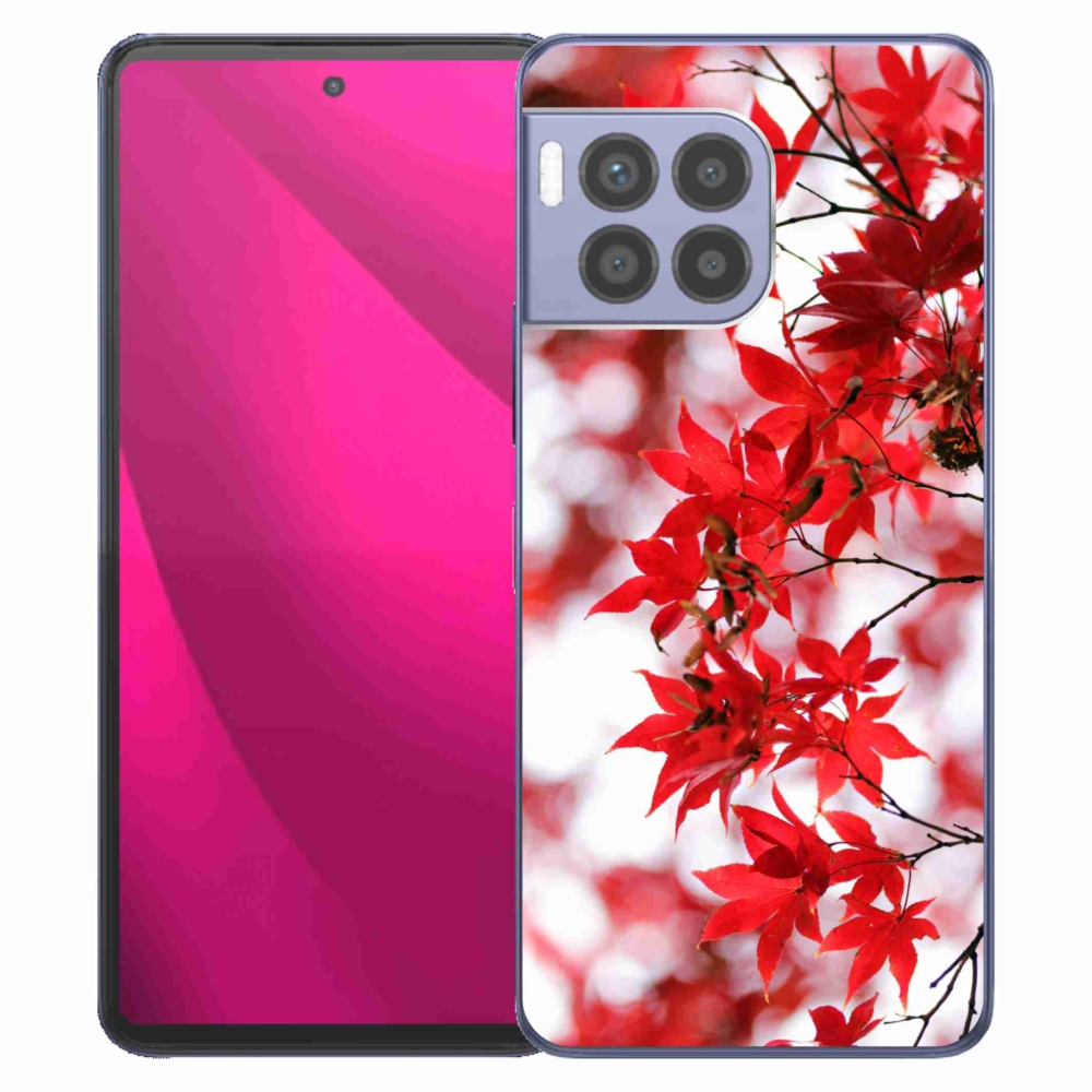 Gelový kryt mmCase na T-Mobile T Phone 2 Pro - červené listy
