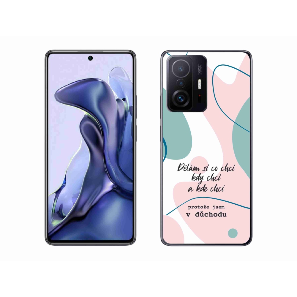 Gelový kryt mmCase na Xiaomi 11T - vtipný text 10 bílé pozadí