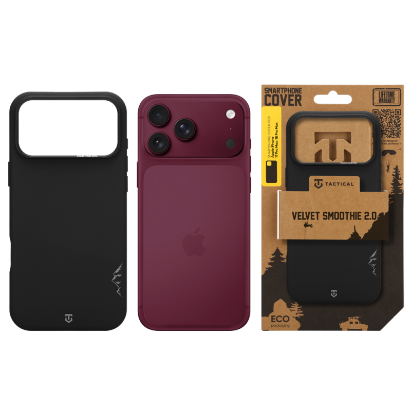 Tactical MagForce Velvet Smoothie 2.0 Kryt pro Apple iPhone 18 Pro Max/17 Pro Max Asphalt