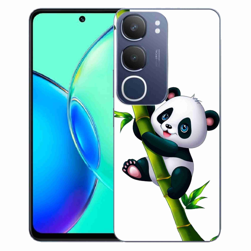 Gelový kryt mmCase na Vivo Y19s - panda na bambusu