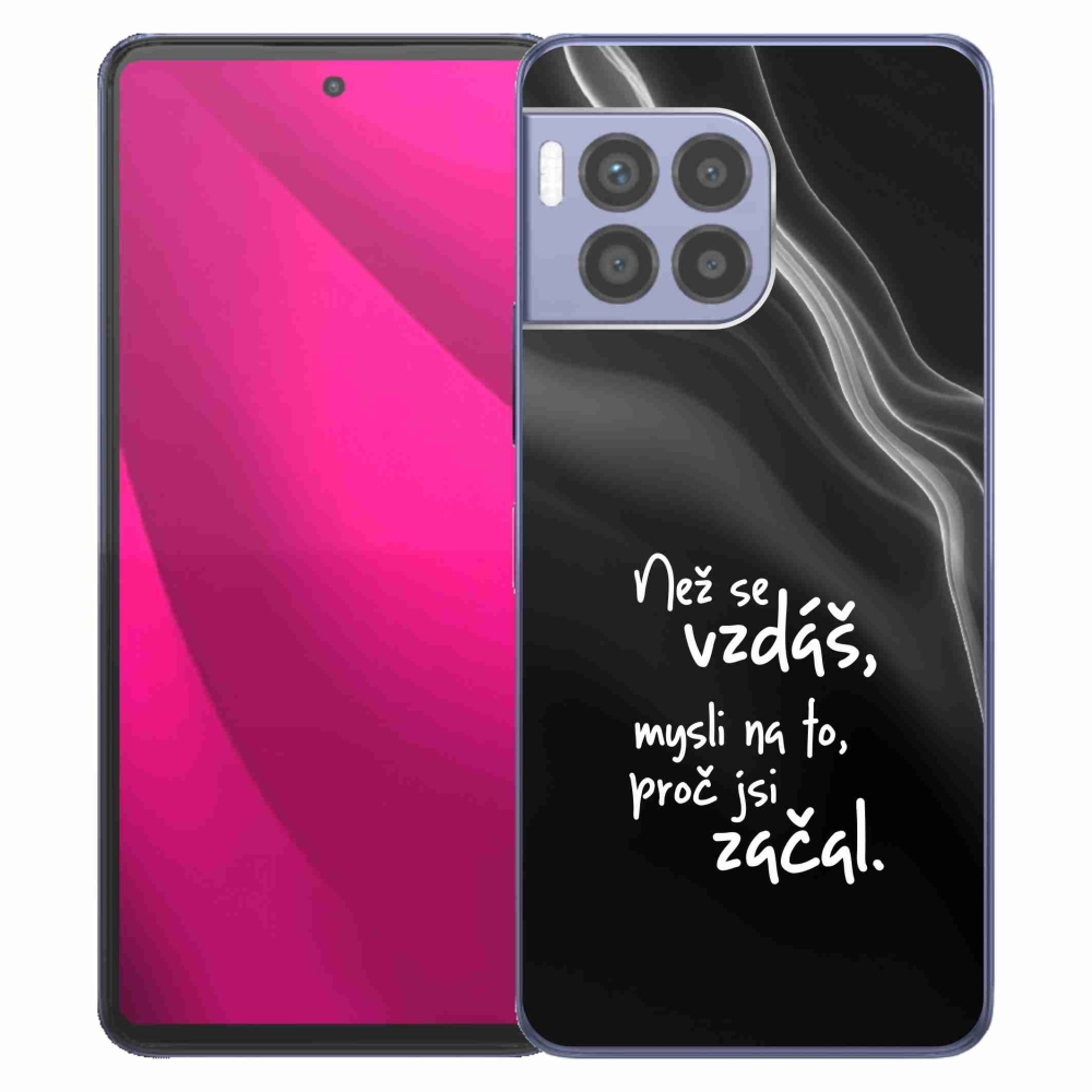 Gelový kryt mmCase na T-Mobile T Phone 2 Pro - citát 2 černé pozadí