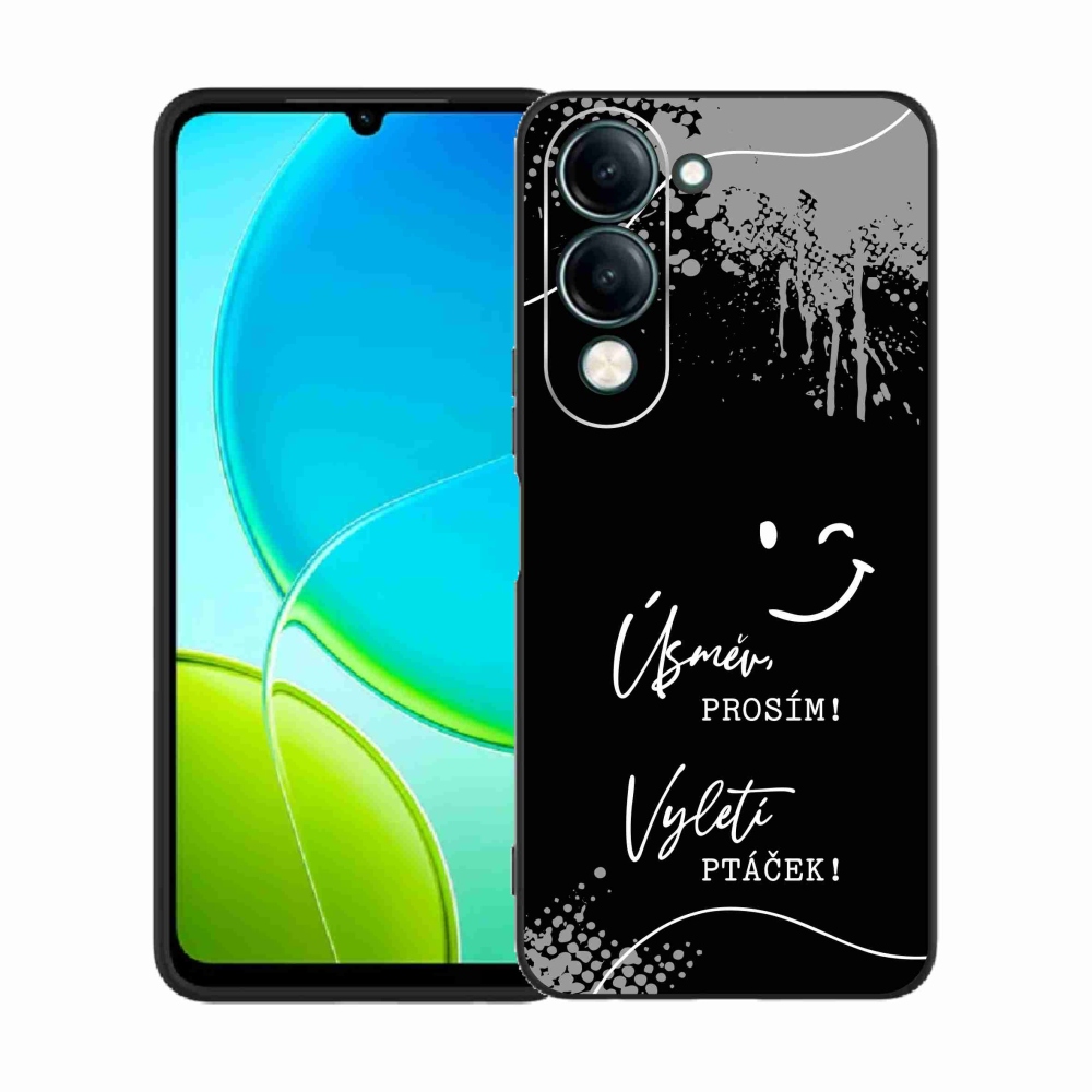 Gelový kryt mmCase na Vivo Y29s 5G - vtipný text 4 černé pozadí