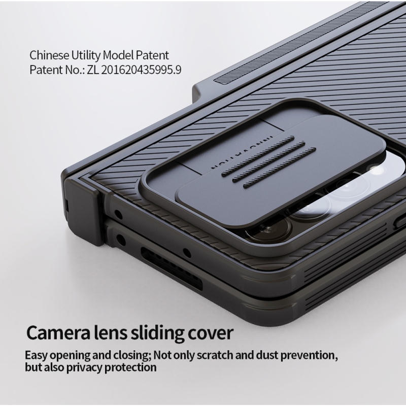 Nillkin CamShield PRO Slot+Stand Zadní Kryt pro Samsung Galaxy Z Fold 4 5G Black