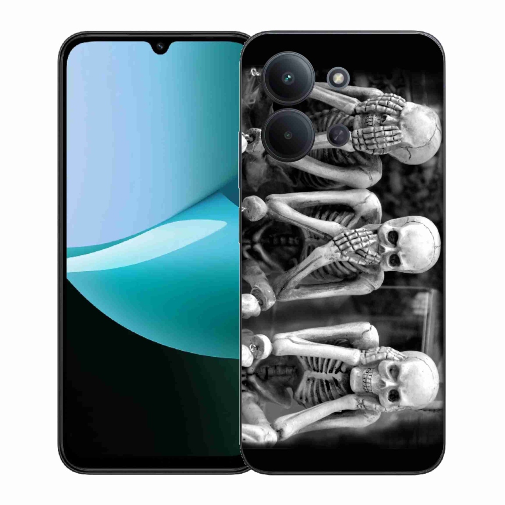 Gelový kryt mmCase na Xiaomi Redmi 15C 4G (171mm)/Poco C85 4G (171mm) - kostlivci