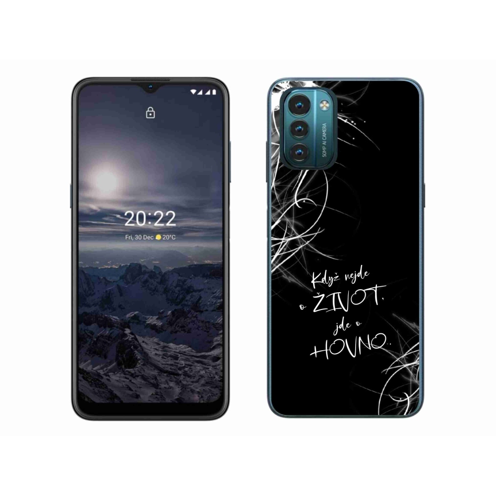 Gelový kryt mmCase na Nokia G11/G21 - vtipný text 16 černé pozadí