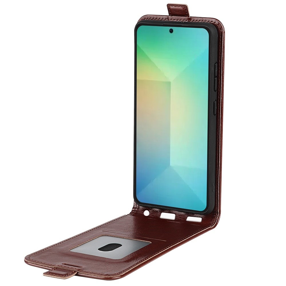 Vertical knížkové pouzdro na Samsung Galaxy S25 - hnědé
