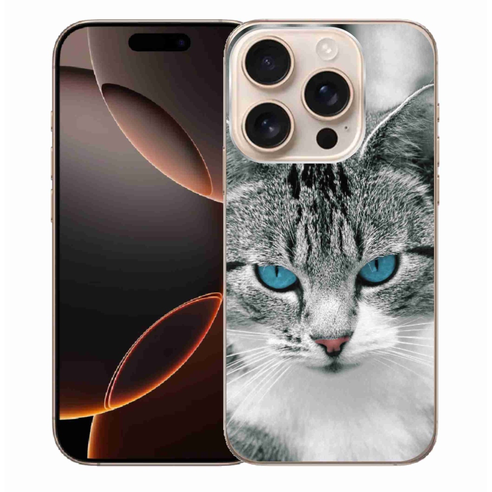 Gelový kryt mmCase na iPhone 16 Pro Max - kočičí pohled 1