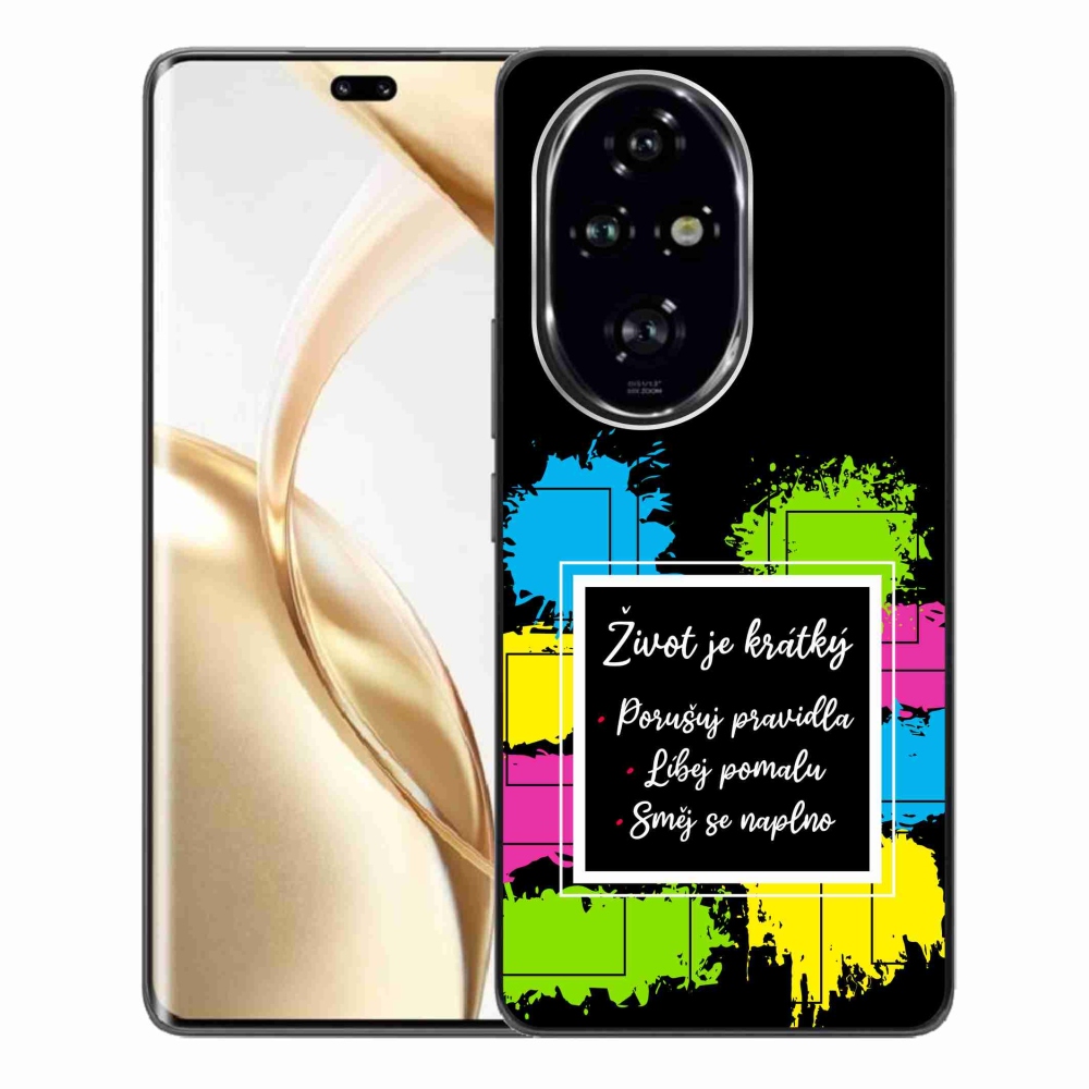Gelový kryt mmCase na Honor 200 Pro 5G - citát 5 černé pozadí
