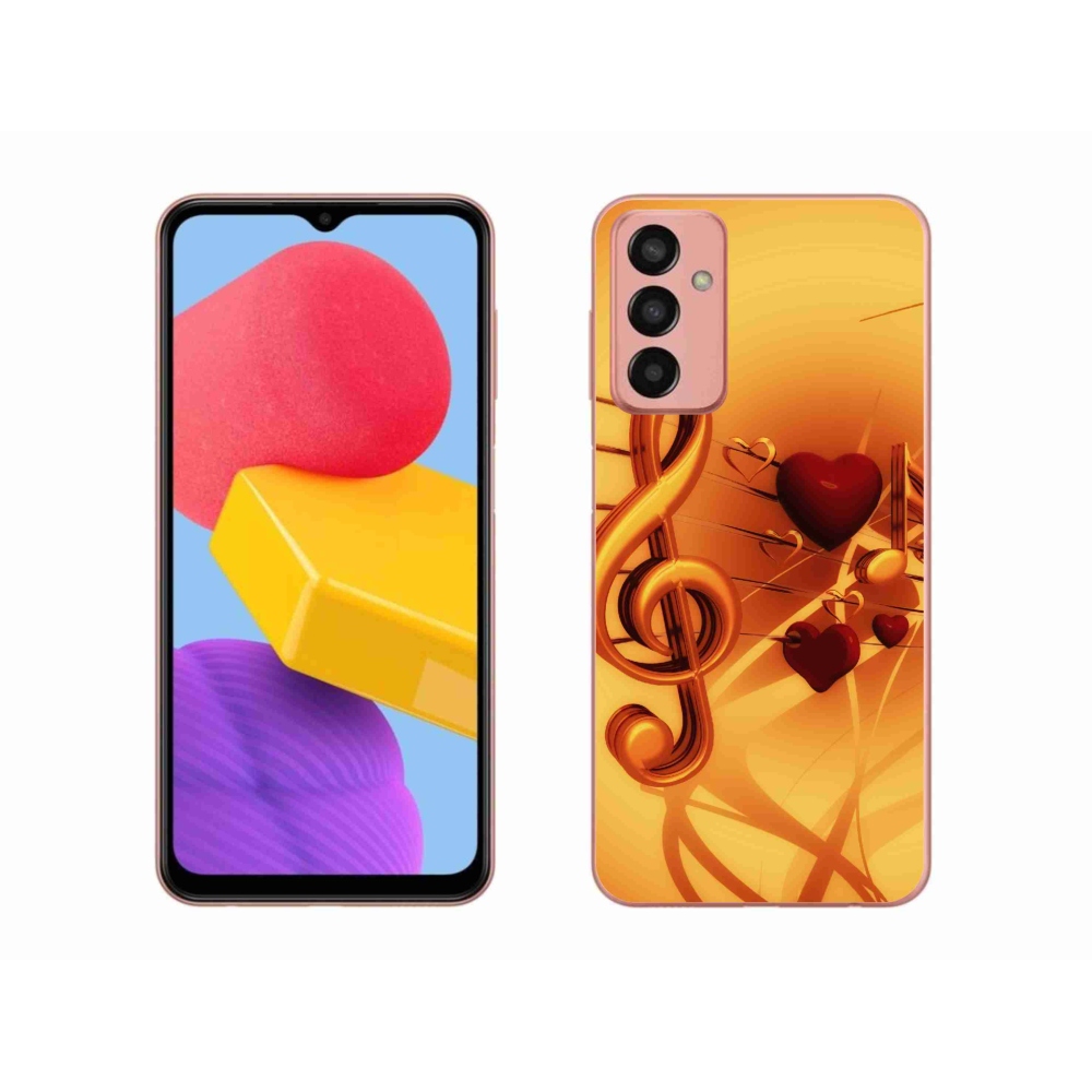 Gelový kryt mmCase na Samsung Galaxy M13 - noty