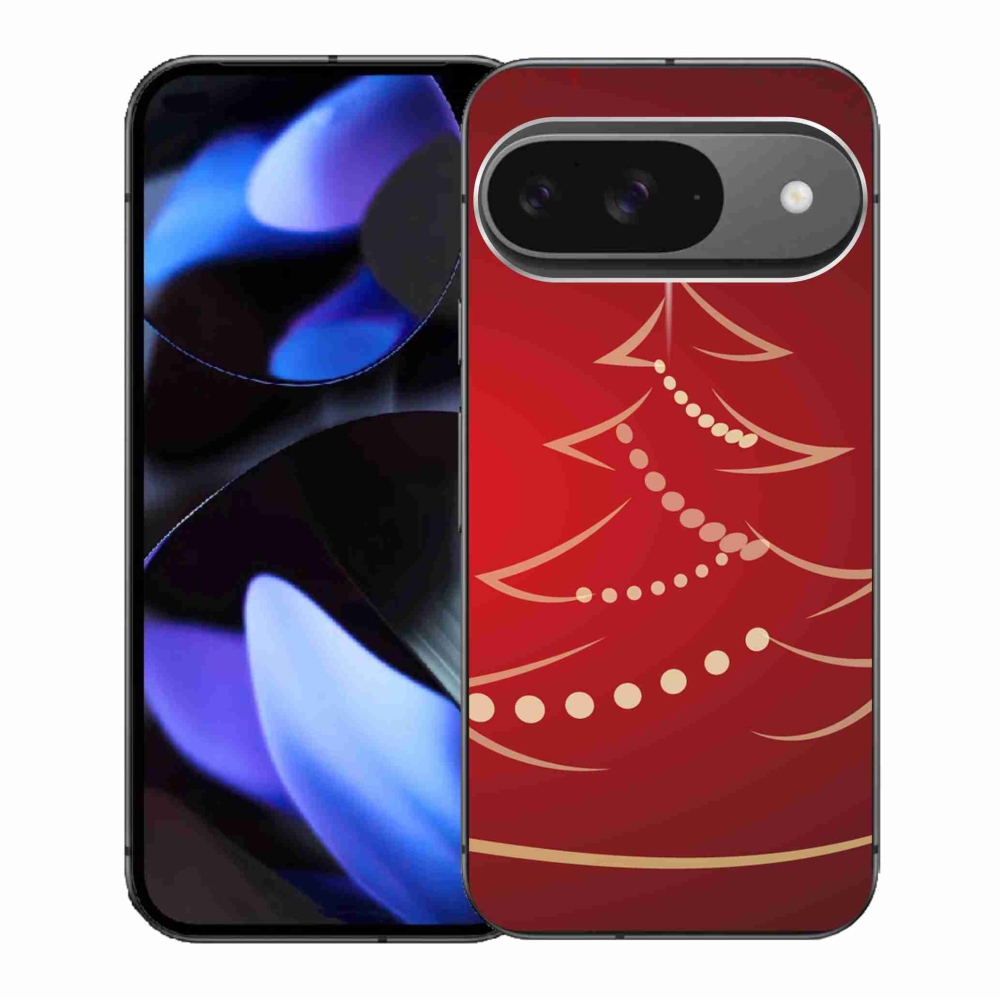 Gelový kryt mmCase na Google Pixel 9/9 Pro - kreslený vánoční stromek
