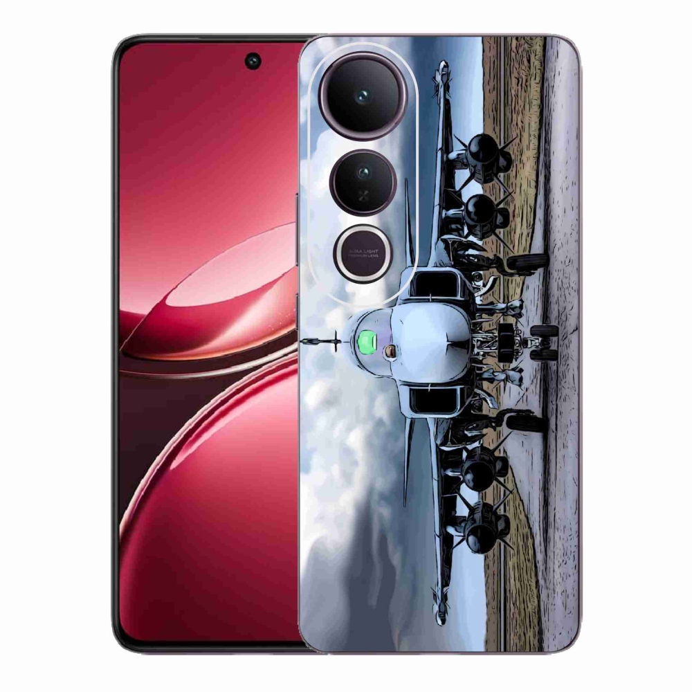 Gelový kryt mmCase na Vivo V50 Lite 4G/5G - vojenské letadlo