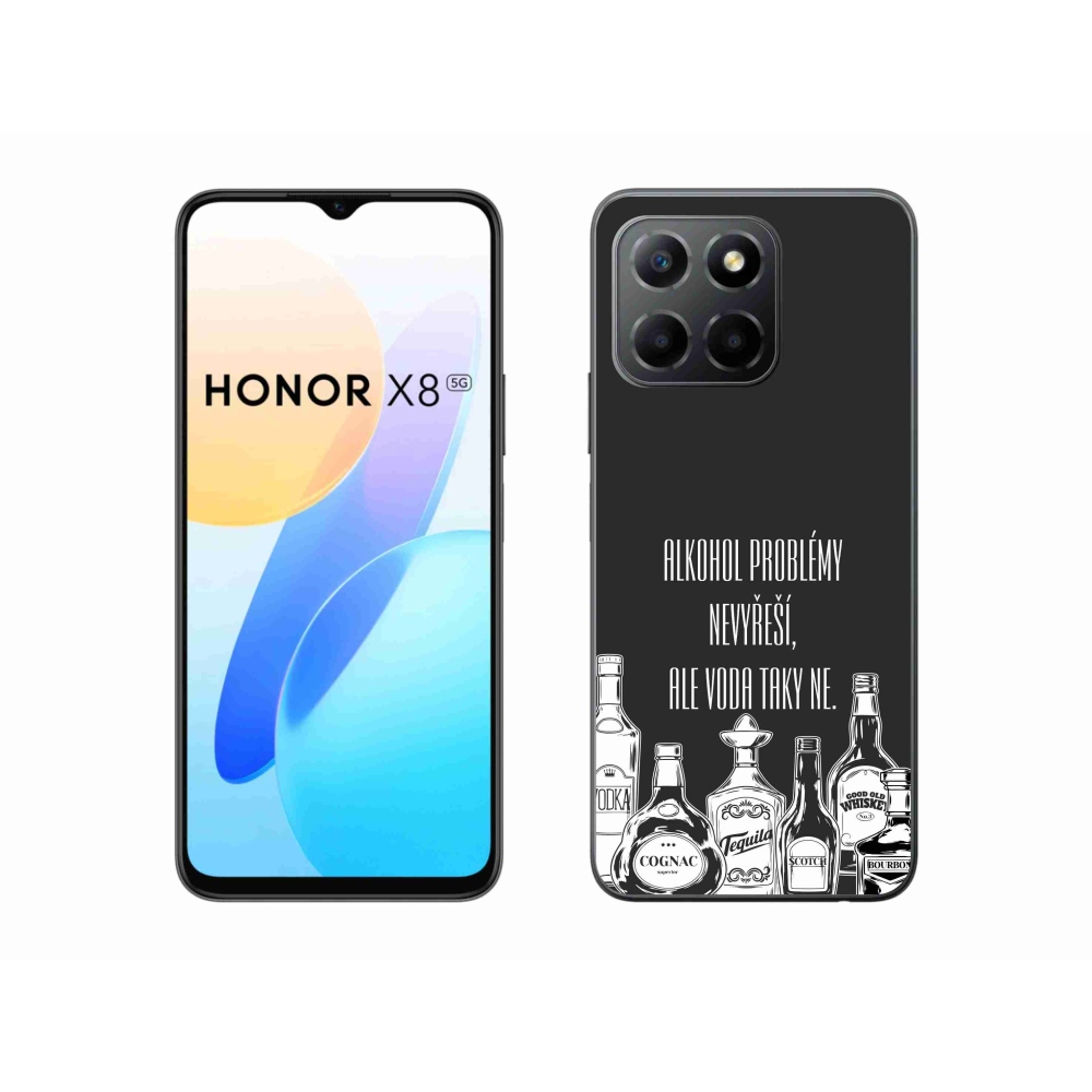 Gelový kryt mmCase na Honor X8 5G/Honor 70 Lite 5G - vtipný text černé pozadí