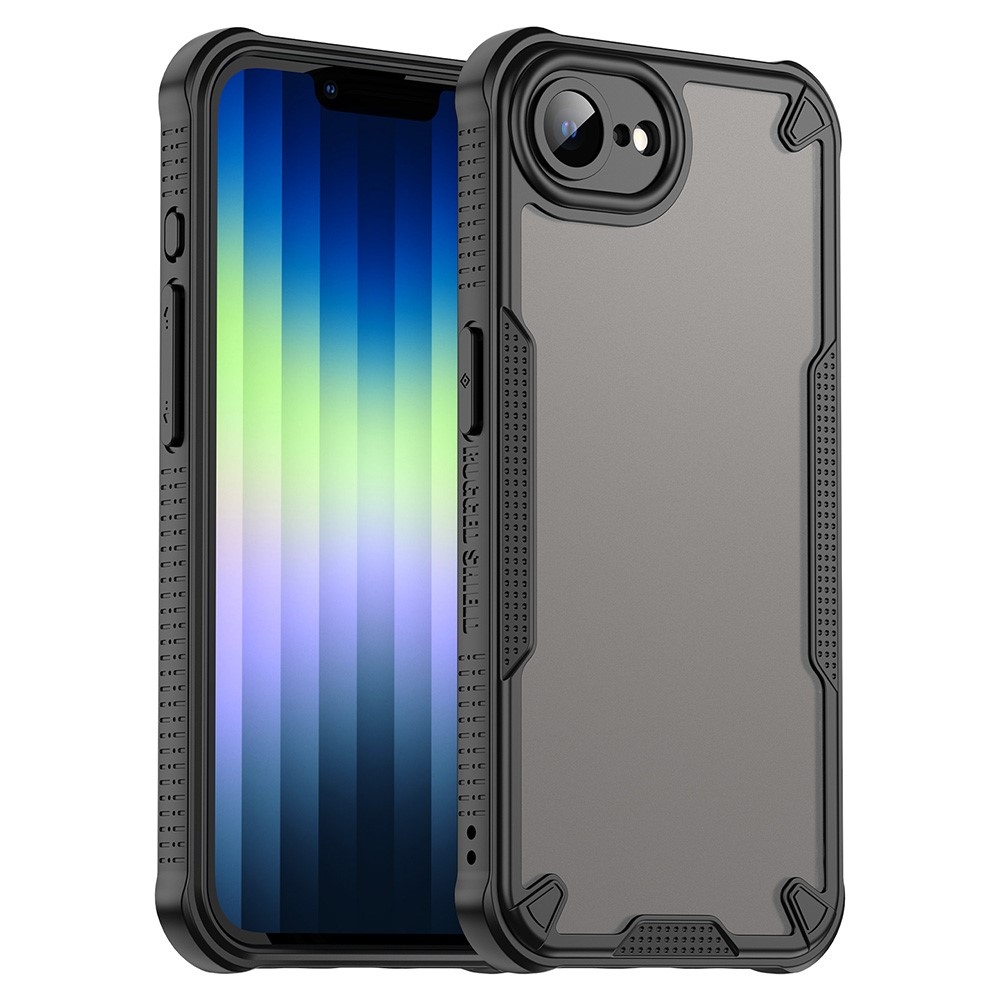 Frosted odolný kryt na iPhone 16e - černý