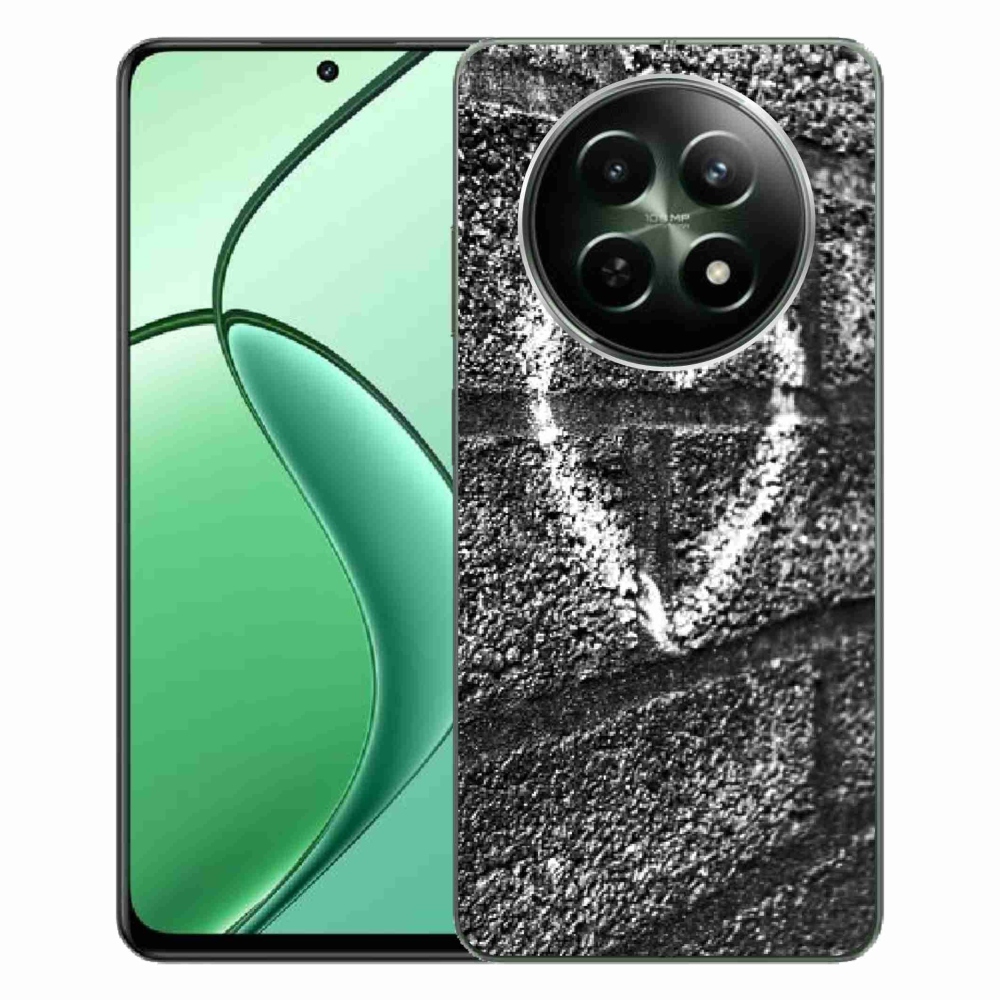 Gelový kryt mmCase na Realme 12 5G/12x 5G - srdce na zdi
