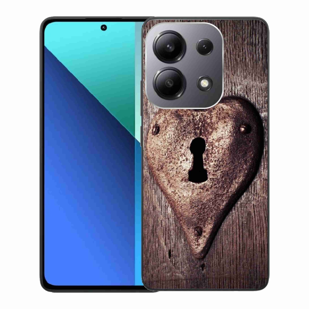 Gelový kryt mmCase na Xiaomi Redmi Note 13 - zámek ve tvaru srdce