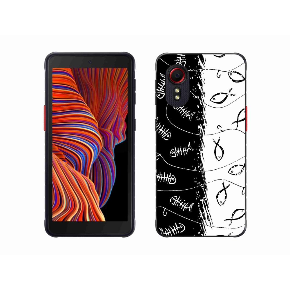 Gelový kryt mmCase na Samsung Galaxy Xcover 5 - kostry a rybky