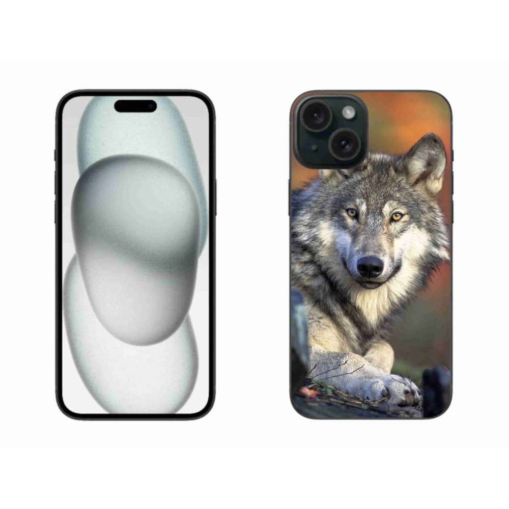 Gelový obal mmCase na iPhone 15 Plus - vlk