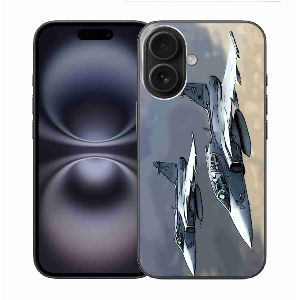 Gelový kryt mmCase na iPhone 16 - stíhačky