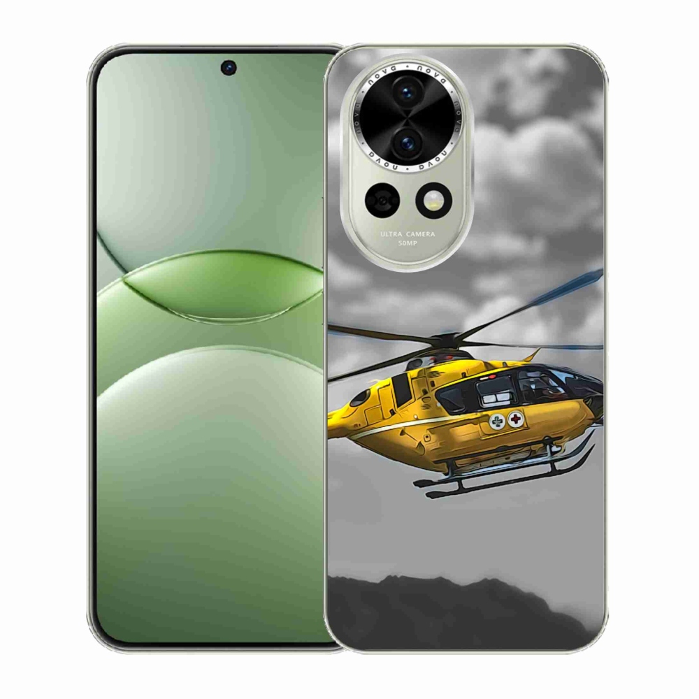 Gelový kryt mmCase na Huawei Nova 13 5G - žlutá helikoptéra