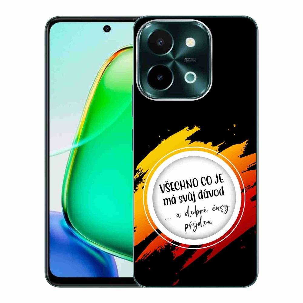 Gelový kryt mmCase na Vivo Y28 - citát 3 černé pozadí