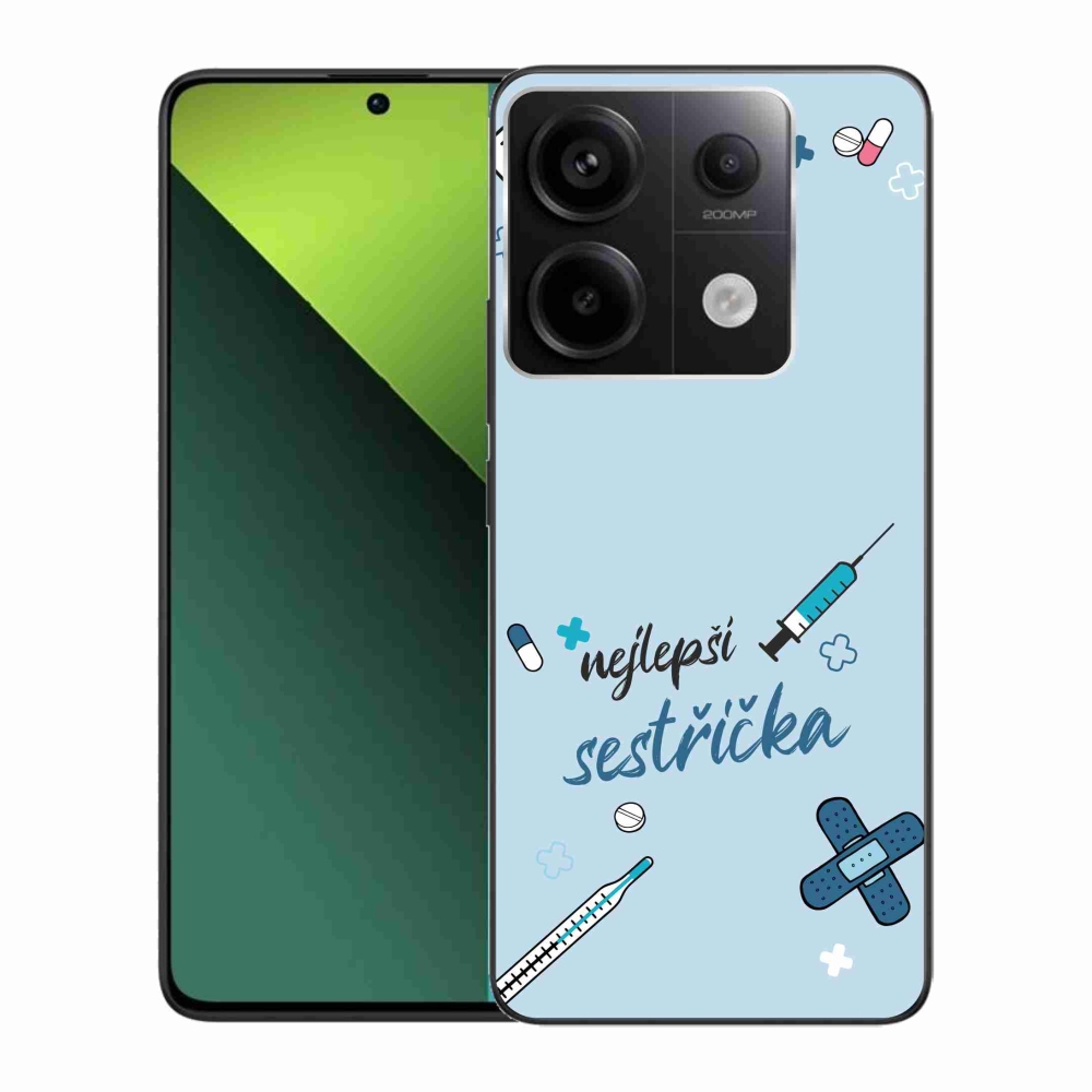 Gelový kryt mmCase na Xiaomi Redmi Note 13 Pro 5G/Poco X6 5G - nejlepší sestřička modré pozadí