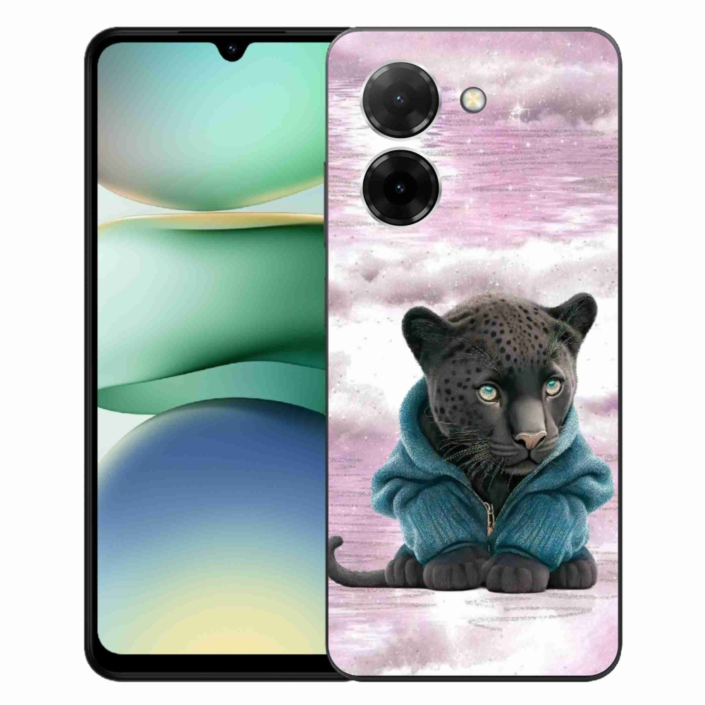 Gelový kryt mmCase na Xiaomi Redmi A5 (171.7x77.8x8.3mm) - černý panter ve svetru