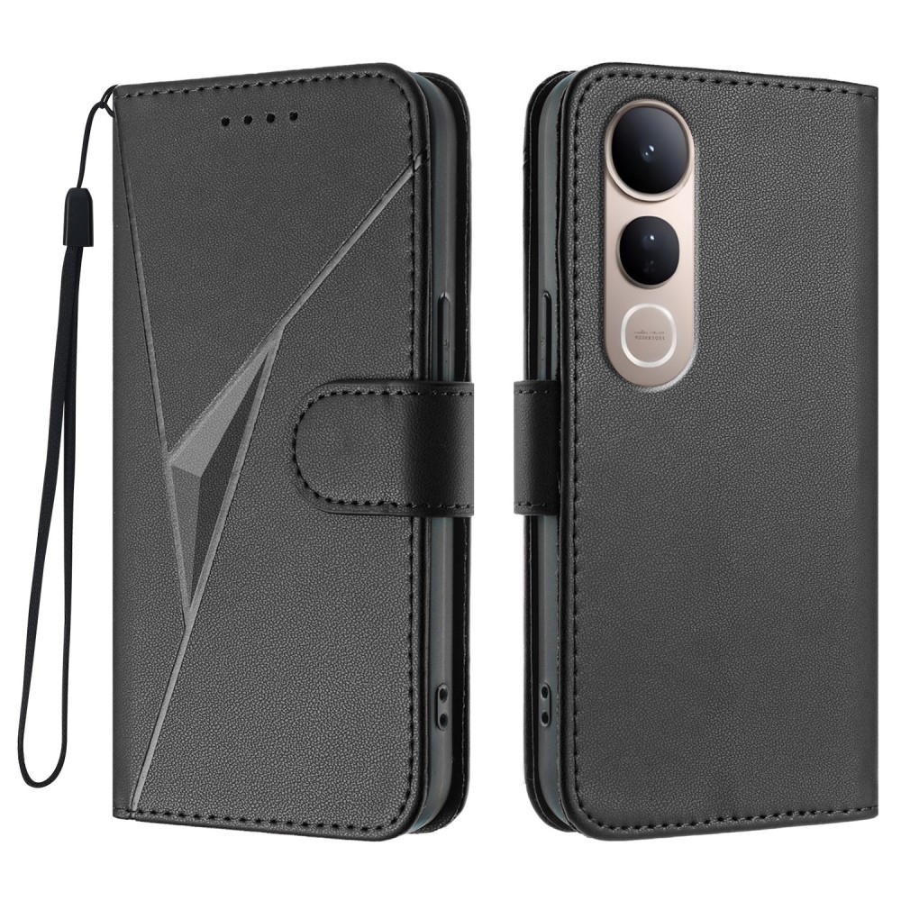 Triangles knížkové pouzdro na Vivo V50 Lite 4G/5G - černé
