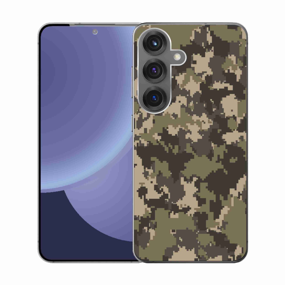 Gelový kryt mmCase na Samsung Galaxy S25 - maskáčový vzor 12