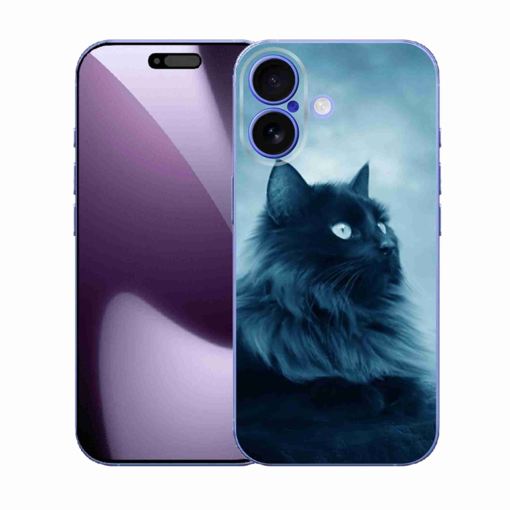 Gelový kryt mmCase na iPhone 17 - černá kočka 1