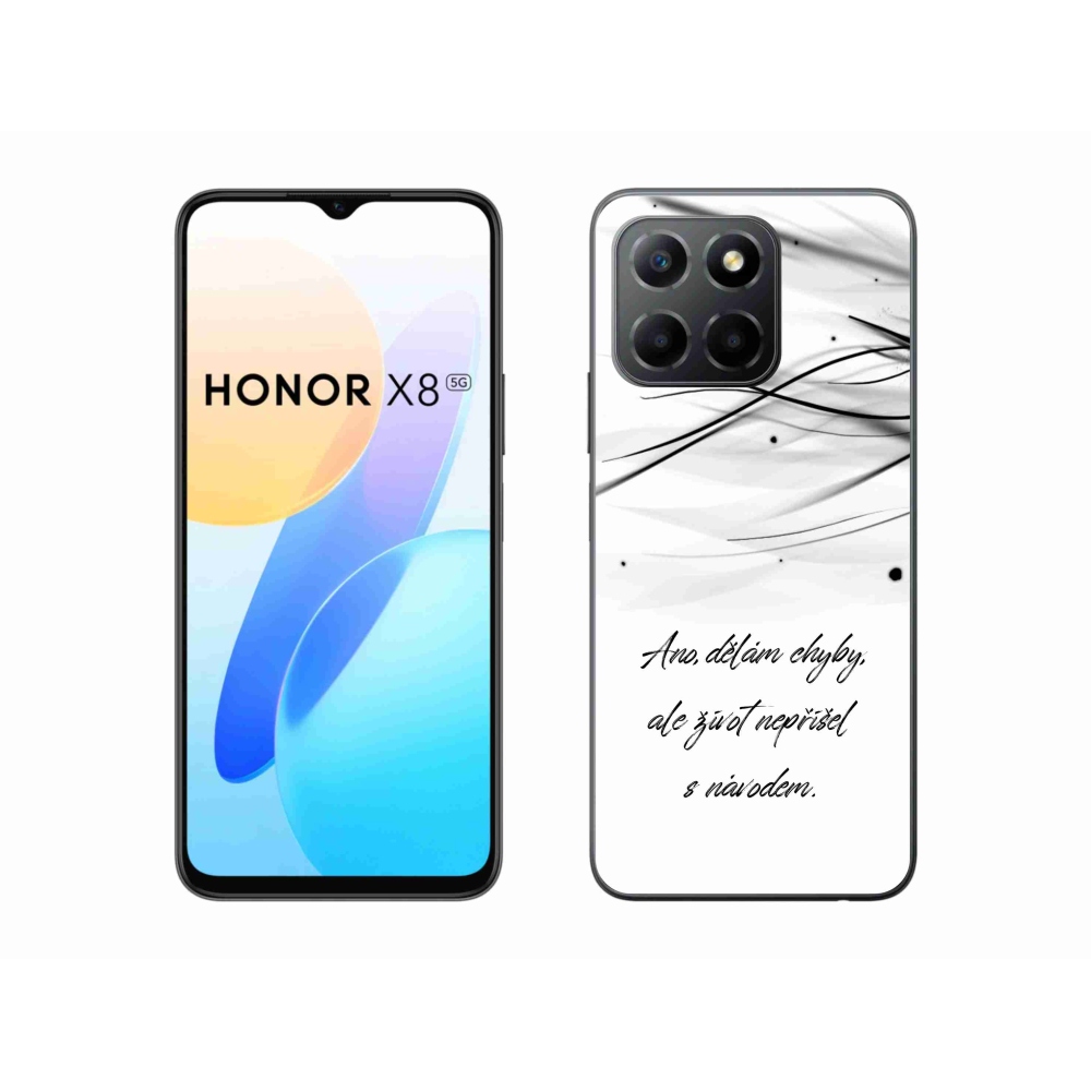 Gelový kryt mmCase na Honor X8 5G/Honor 70 Lite 5G - citát bílé pozadí