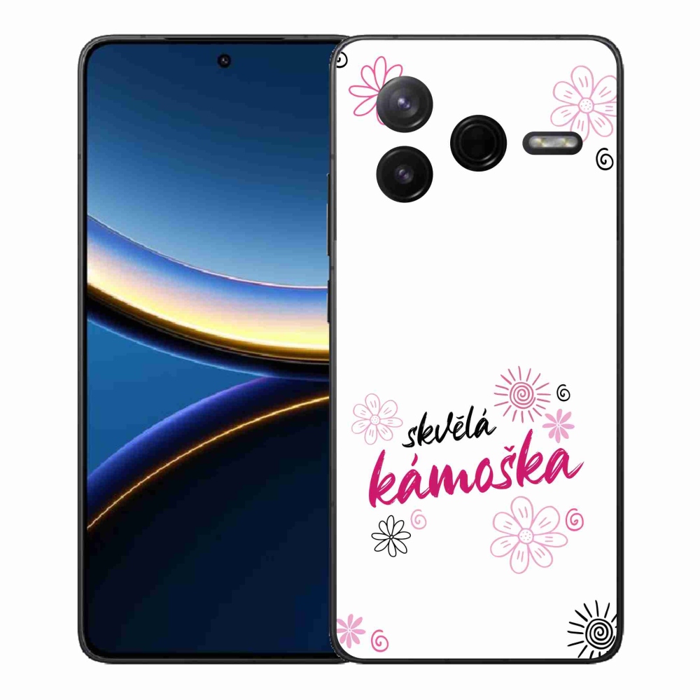 Gelový kryt mmCase na Xiaomi Poco F7 Pro - skvělá kámoška bílé pozadí