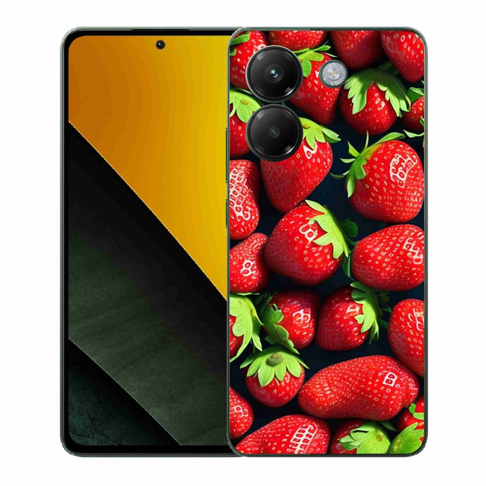 Gelový kryt mmCase na Xiaomi Poco M7 Pro 5G - jahody