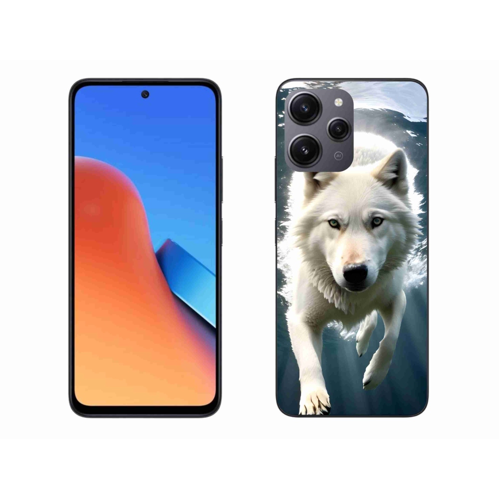 Gelový kryt mmCase na Xiaomi Redmi 12 - bílý vlk