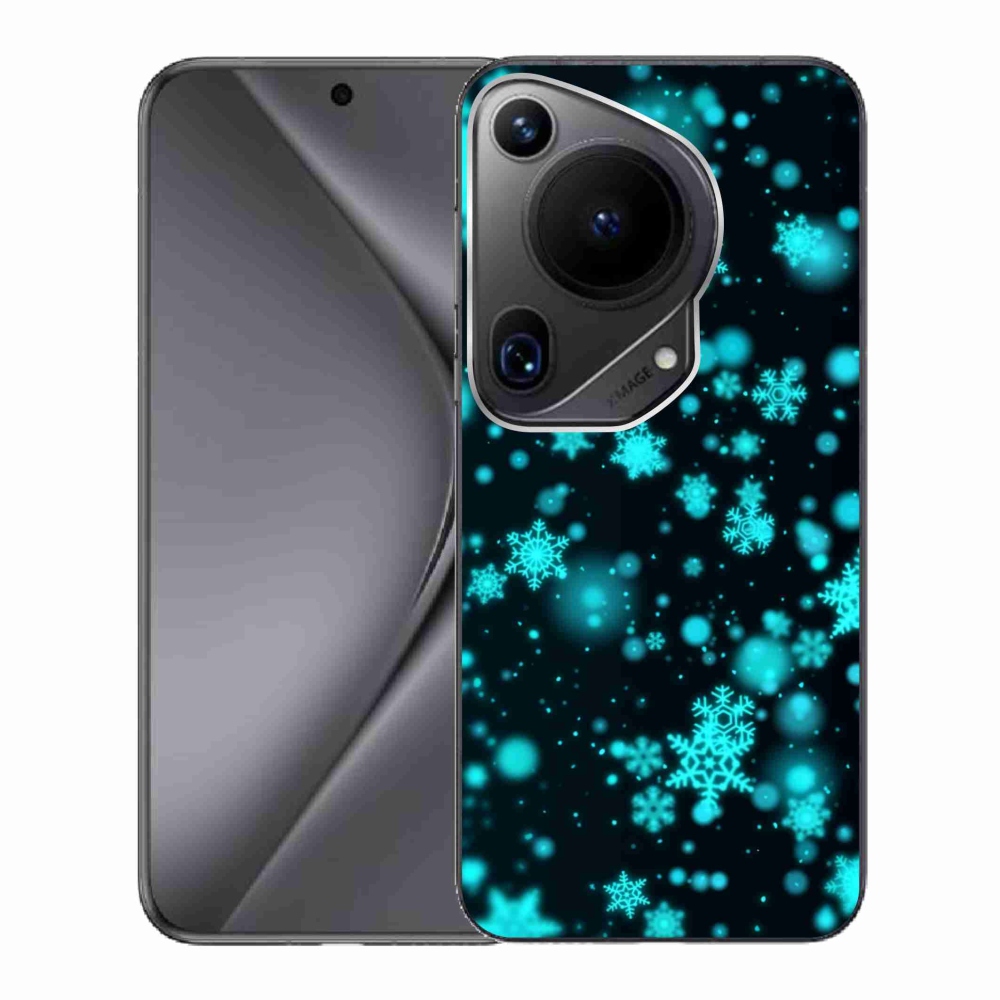 Gelový kryt mmCase na Huawei Pura 70 Ultra - sněhové vločky 1