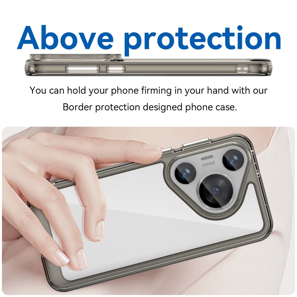 Gelový obal s pevnými zády na Huawei Pura 70 Pro - šedý