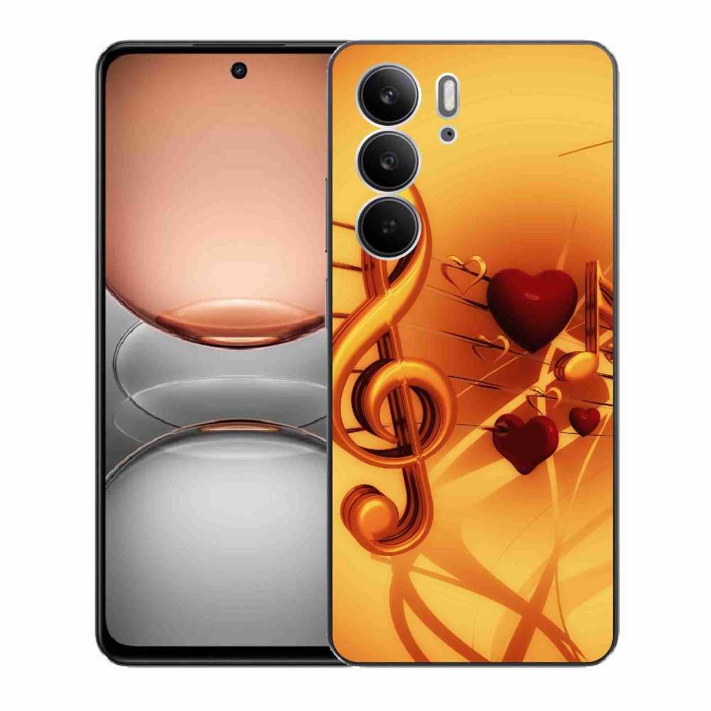 Gelový kryt mmCase na Realme C75 - noty