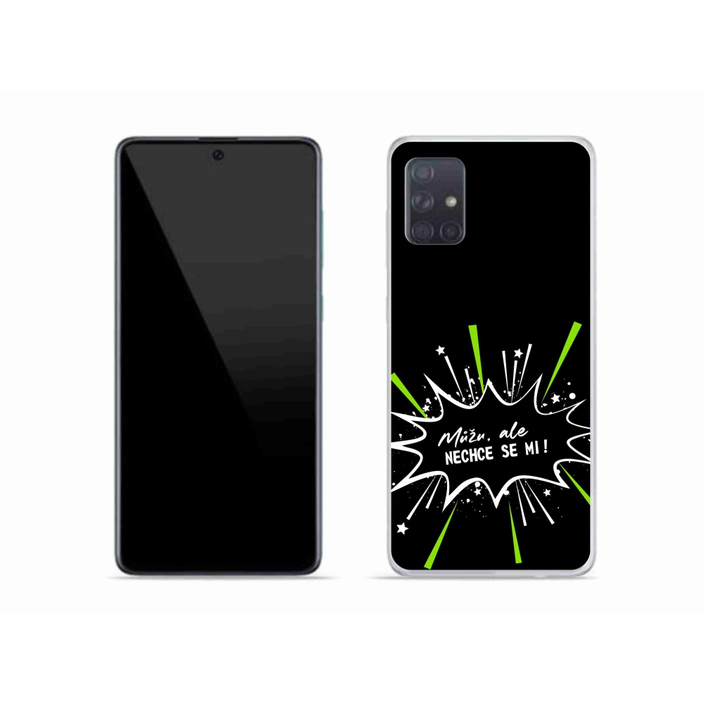 Gelový kryt mmCase na Samsung Galaxy A51 - vtipný text 11 černé pozadí