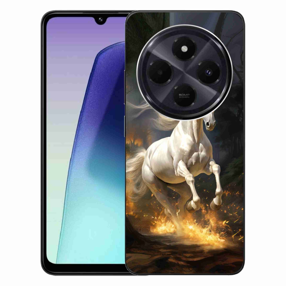 Gelový kryt mmCase na Xiaomi Redmi 14C/Poco C75 - bílý kůň 2