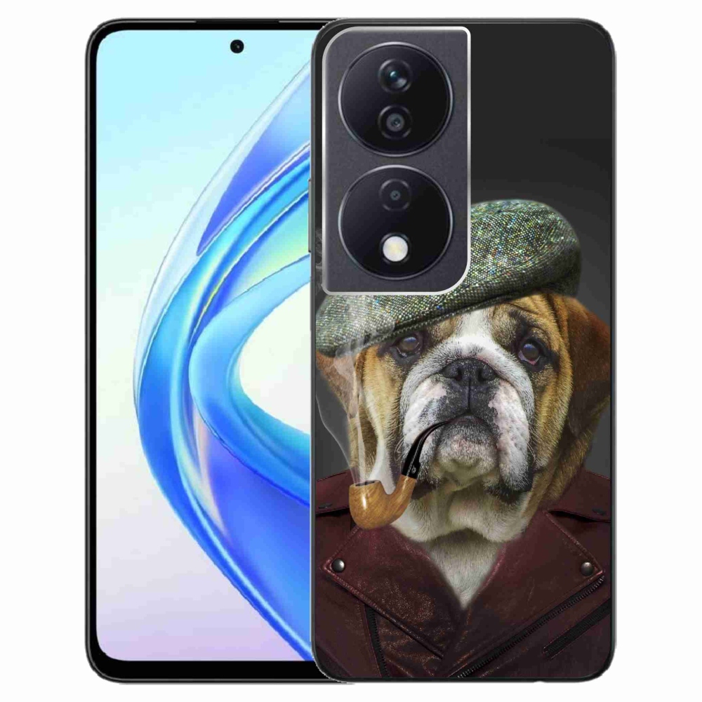 Gelový kryt mmCase na Honor X7b/Honor 90 Smart - pes s fajfkou