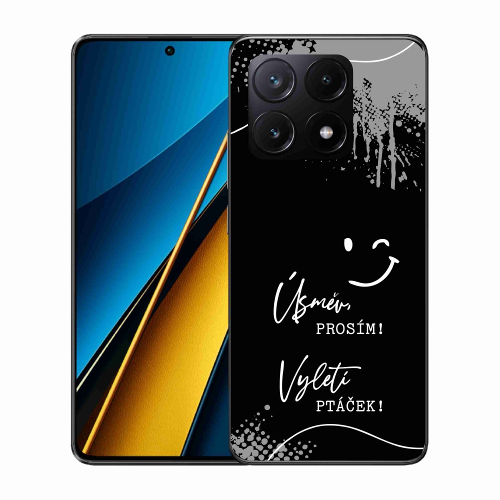 Gelový kryt mmCase na Xiaomi Poco X6 Pro 5G - vtipný text 4 černé pozadí