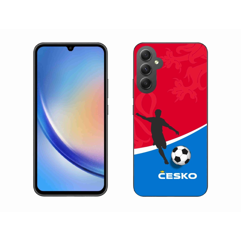 Gelový kryt mmCase na Samsung Galaxy A34 5G - fotbal Česko