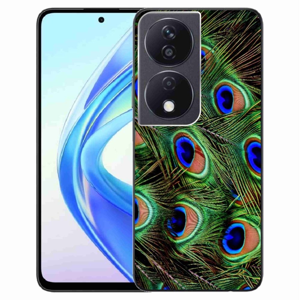 Gelový kryt mmCase na Honor X7b/Honor 90 Smart - paví peří