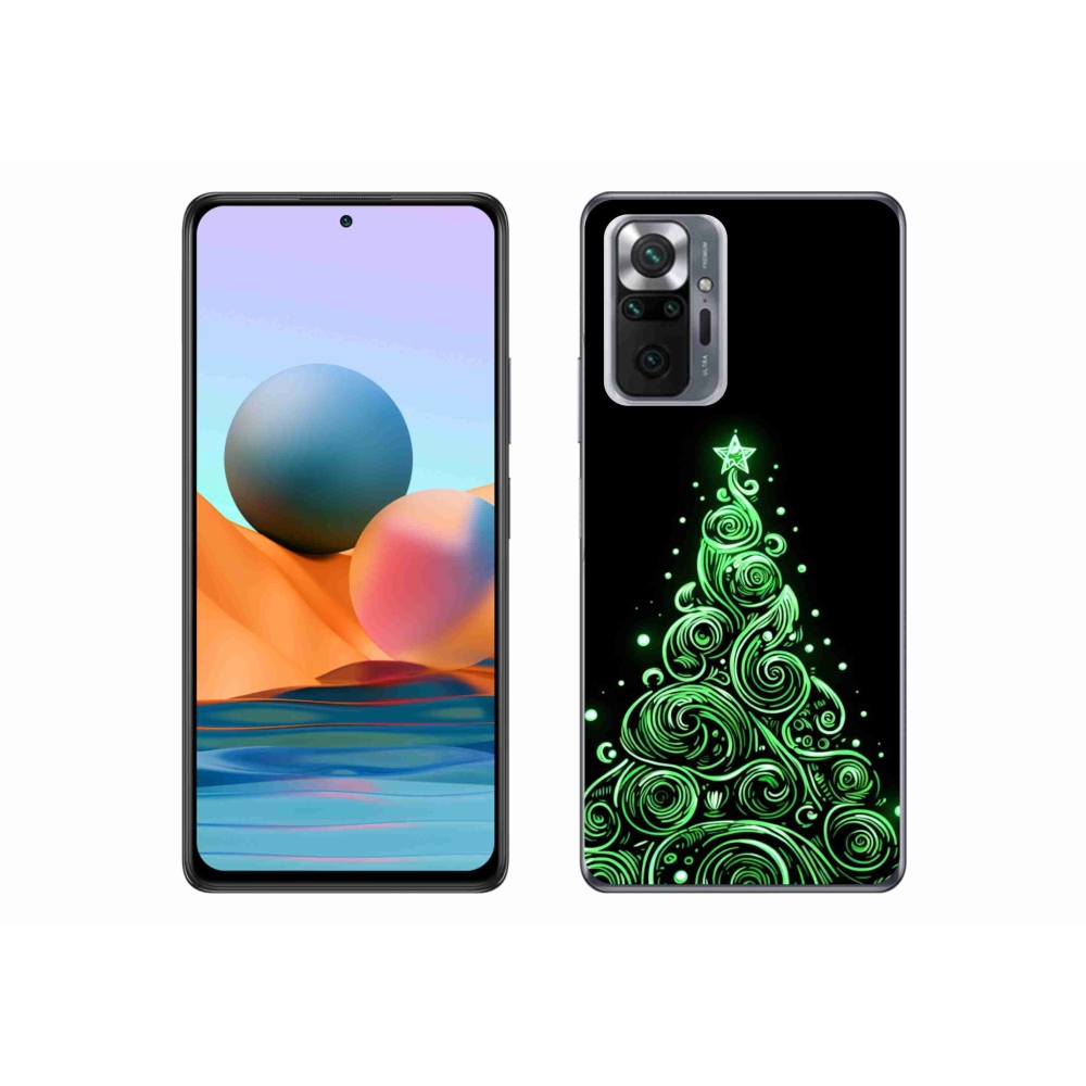 Gelový kryt mmCase na Xiaomi Redmi Note 10 Pro - neonový vánoční stromek 3