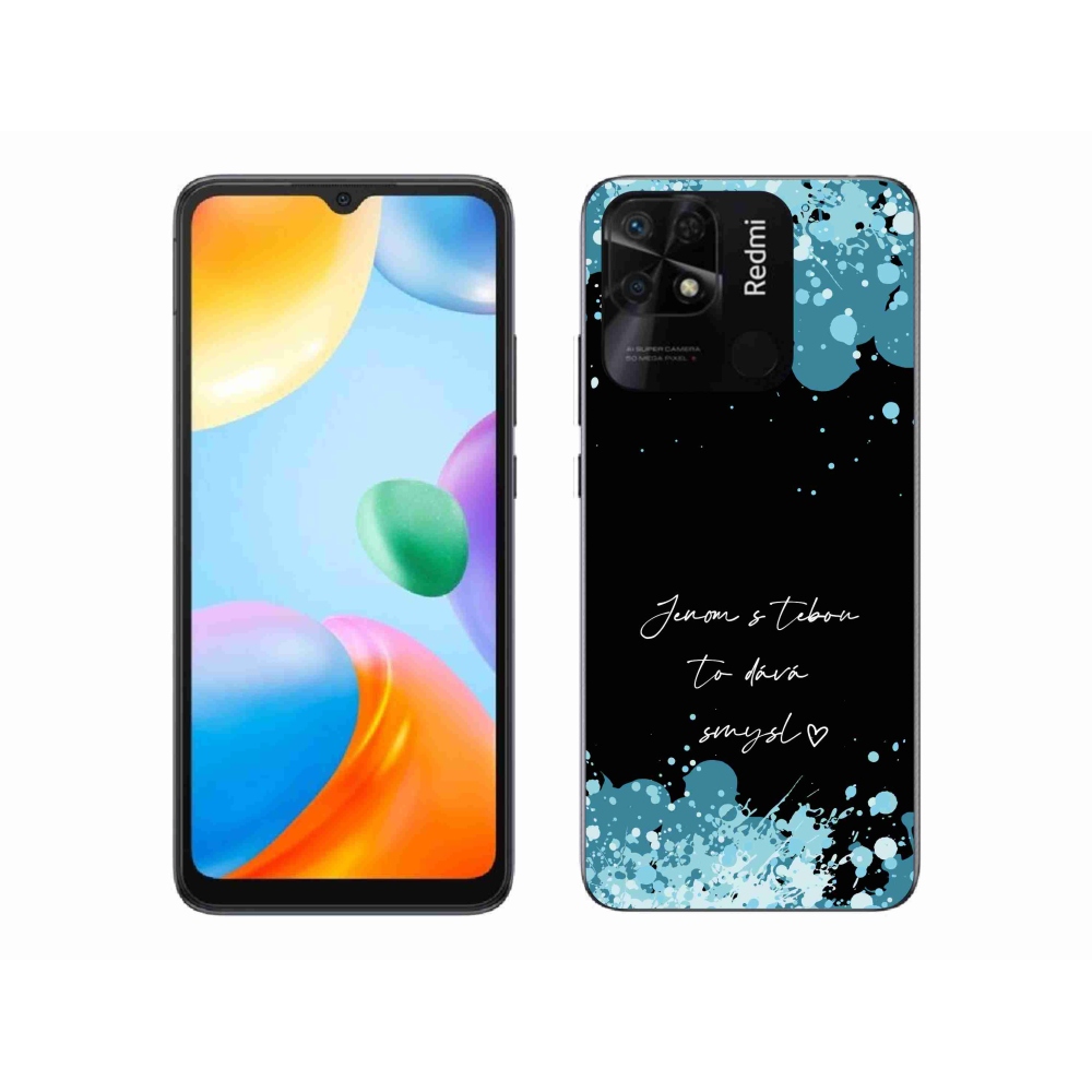 Gelový kryt mmCase na Xiaomi Redmi 10C - zamilovaný text černé pozadí