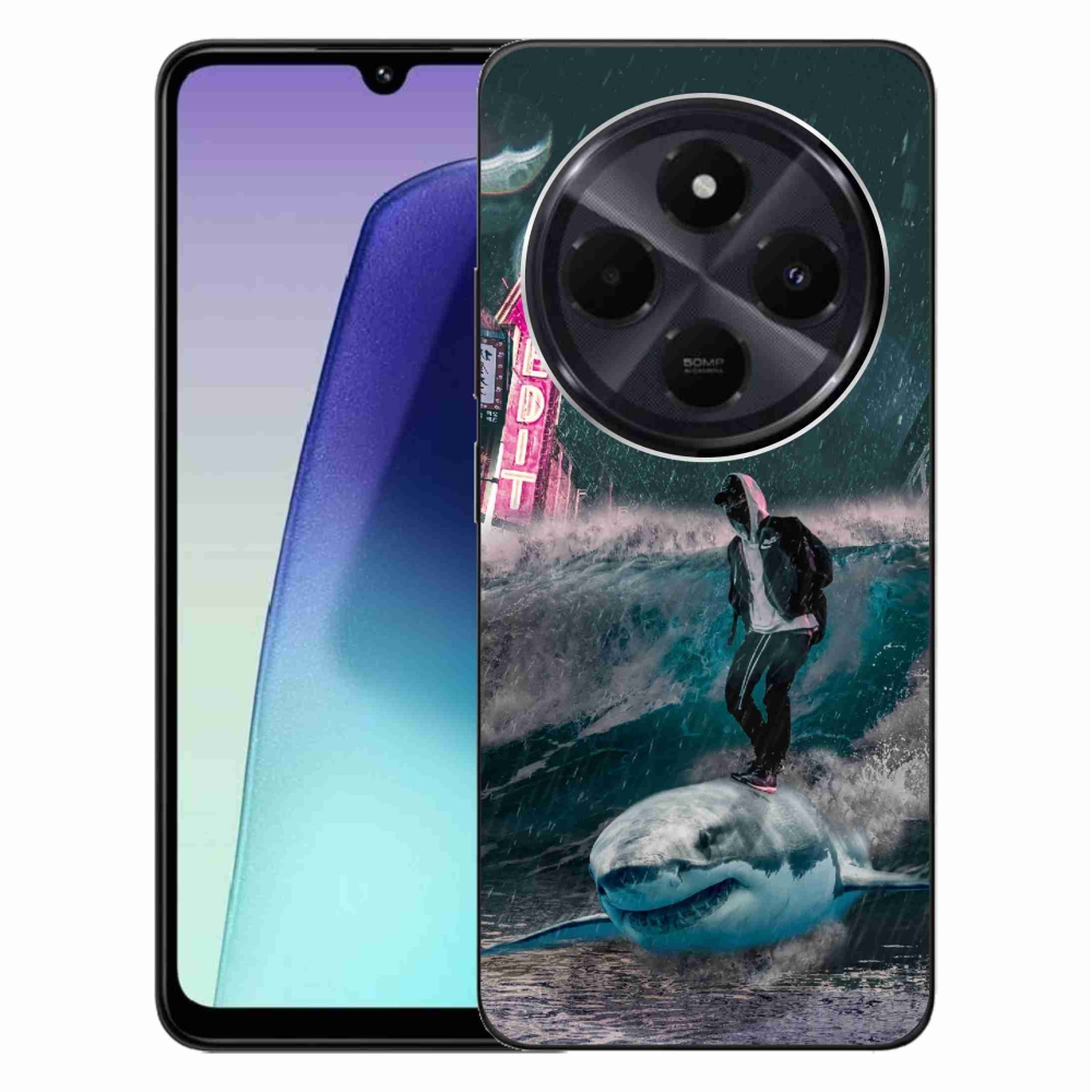 Gelový kryt mmCase na Xiaomi Redmi 14C/Poco C75 - žralok