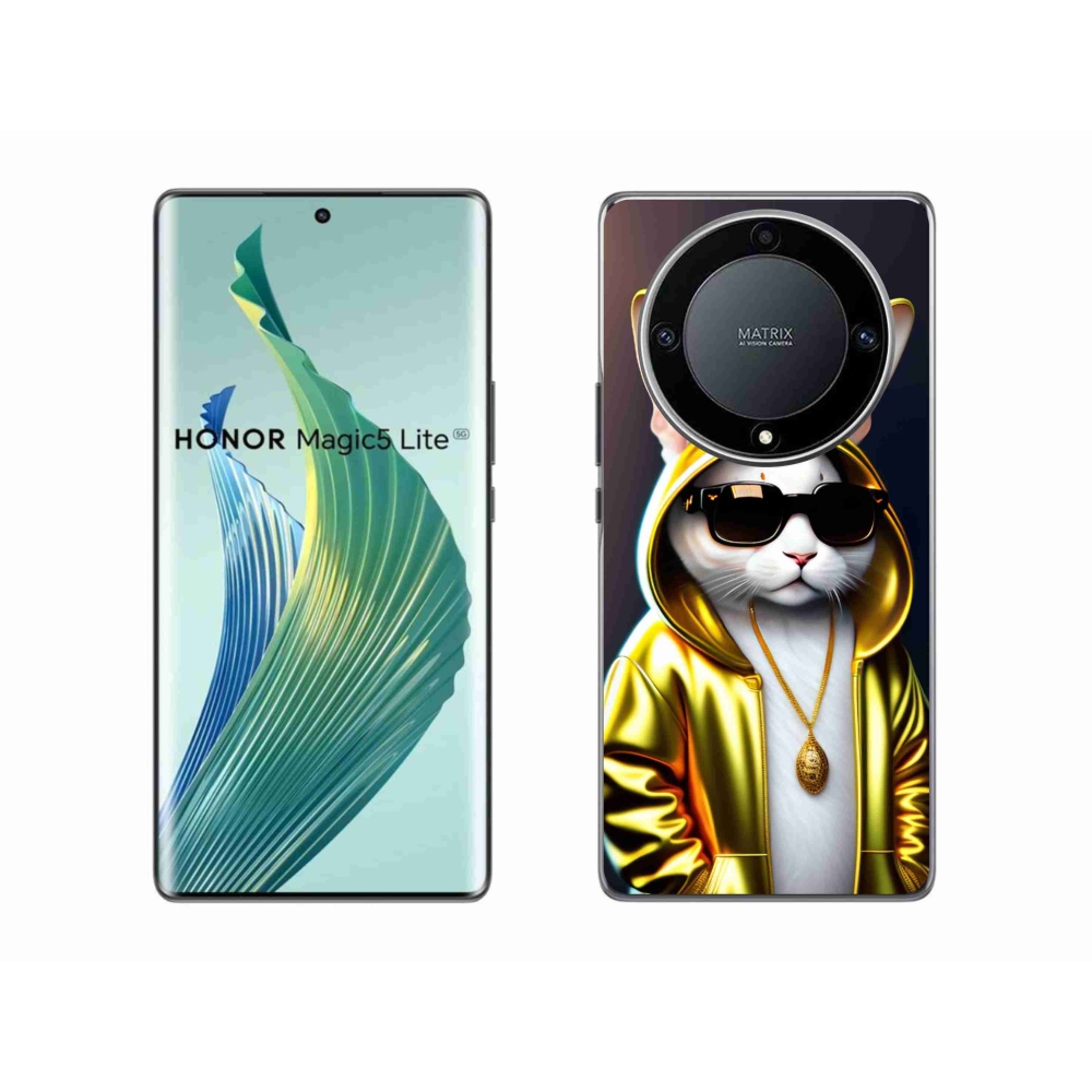 Gelový kryt mmCase na Honor Magic 5 Lite 5G - kočka boss