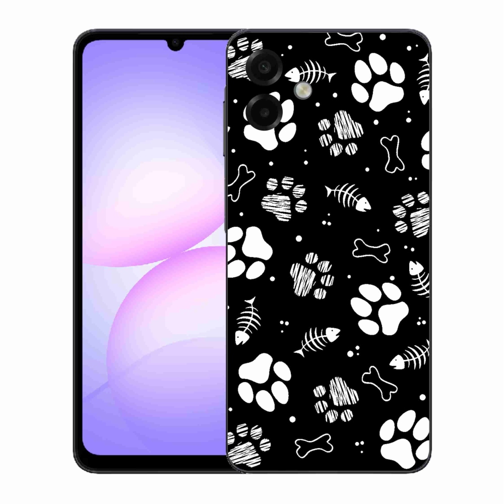 Gelový kryt mmCase na Samsung Galaxy A07 4G - psí tlapky