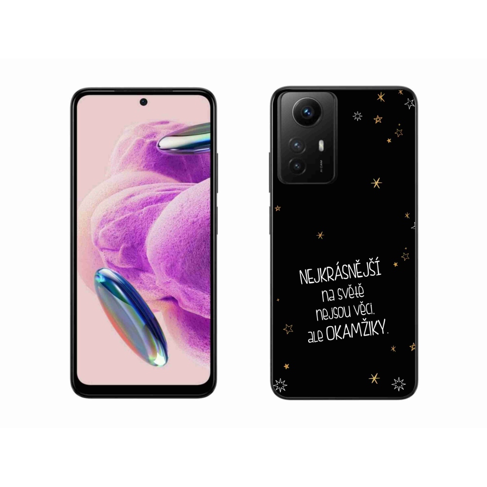 Gelový kryt mmCase na Xiaomi Redmi Note 12S - citát 4 černé pozadí