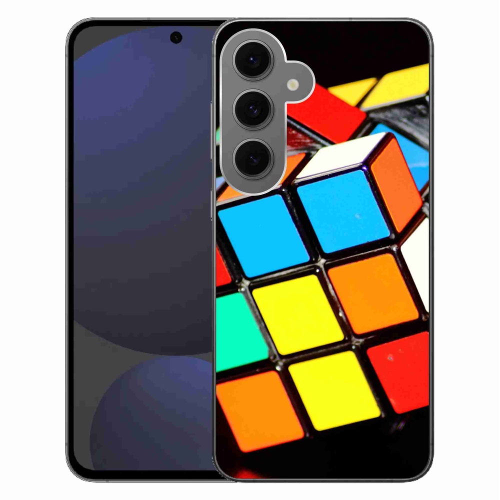 Gelový obal mmCase na Samsung Galaxy S24 FE - rubikova kostka