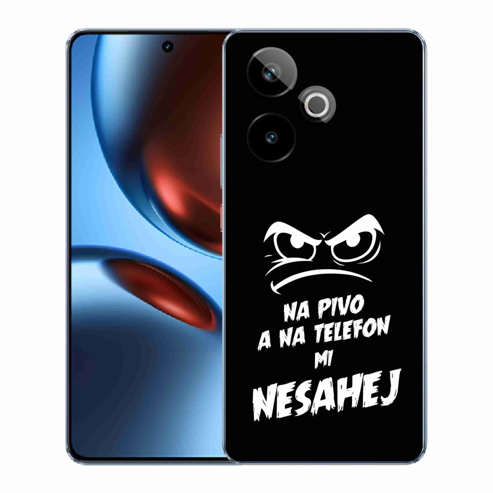 Gelový kryt mmCase na Realme GT 7 5G/GT 7T 5G - pivní motiv 2 černé pozadí